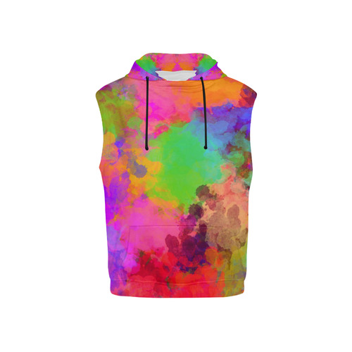 Colors and joy 4 by FeelGood All Over Print Sleeveless Hoodie for Kid (Model H15)