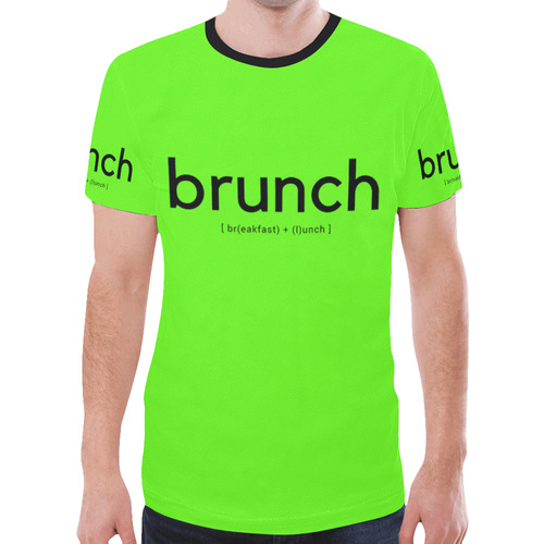 Mens T-Shirt Lime Green Brunch New All Over Print T-shirt for Men (Model T45)