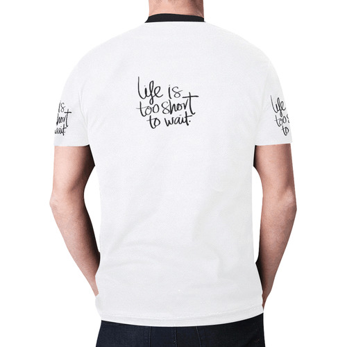 Mens T-shirt White Life is too short to wait New All Over Print T-shirt for Men (Model T45)