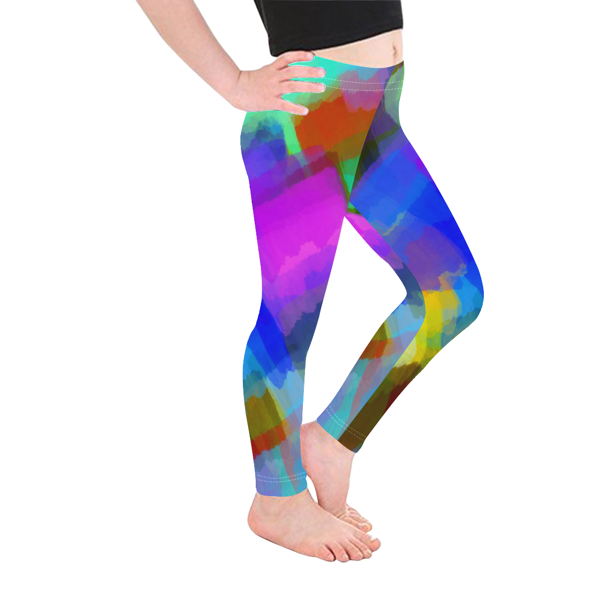 Colors and joy 2 by FeelGood Kid's Ankle Length Leggings (Model L06)