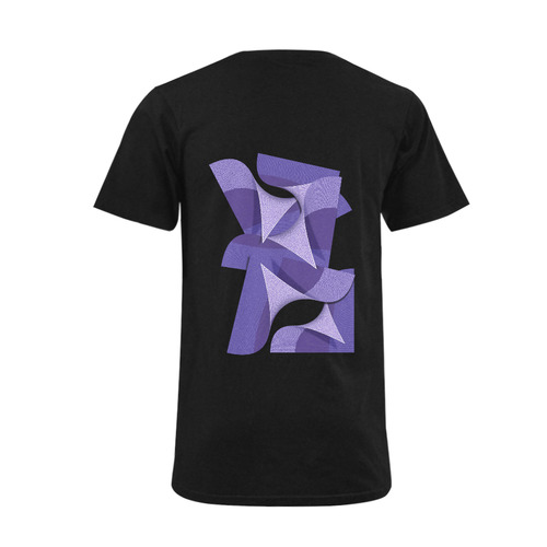 Ultra Violet Abstract Men's V-Neck T-shirt  Big Size(USA Size) (Model T10)