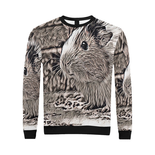 Rustic Style -Guinea Pig by JamColors All Over Print Crewneck Sweatshirt for Men (Model H18)