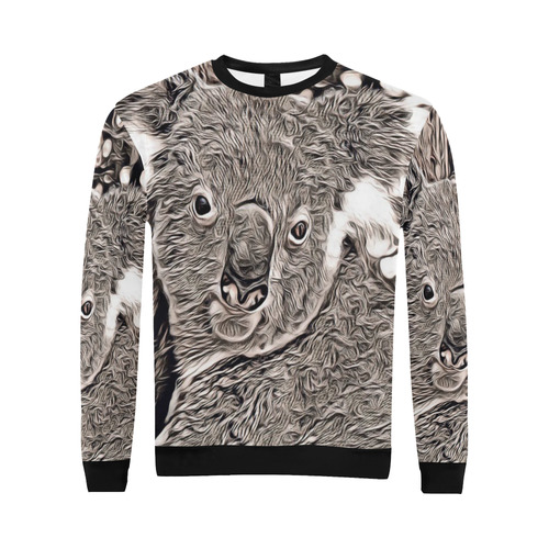 Rustic Style - Koala by JamColors All Over Print Crewneck Sweatshirt for Men (Model H18)