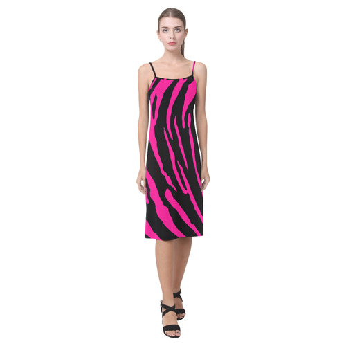 Pink Tiger Stripes Alcestis Slip Dress (Model D05)
