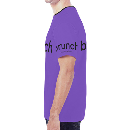 Mens T-Shirt Purple Brunch New All Over Print T-shirt for Men (Model T45)