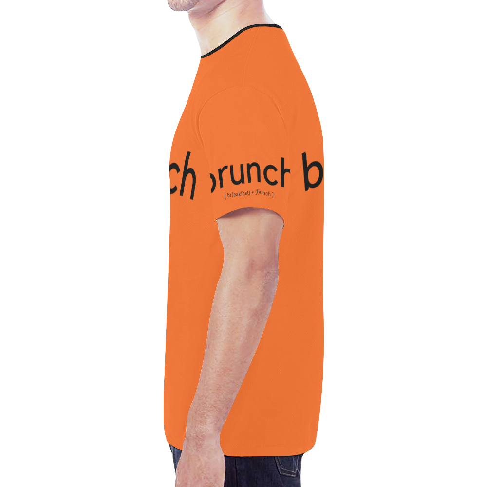 Mens T-Shirt Orange Brunch New All Over Print T-shirt for Men (Model T45)