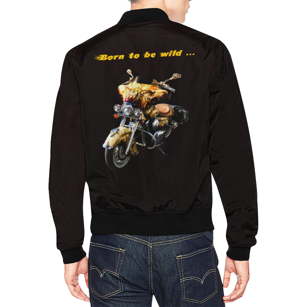 Born to be wild All Over Print Bomber Jacket for Men (Model H19)