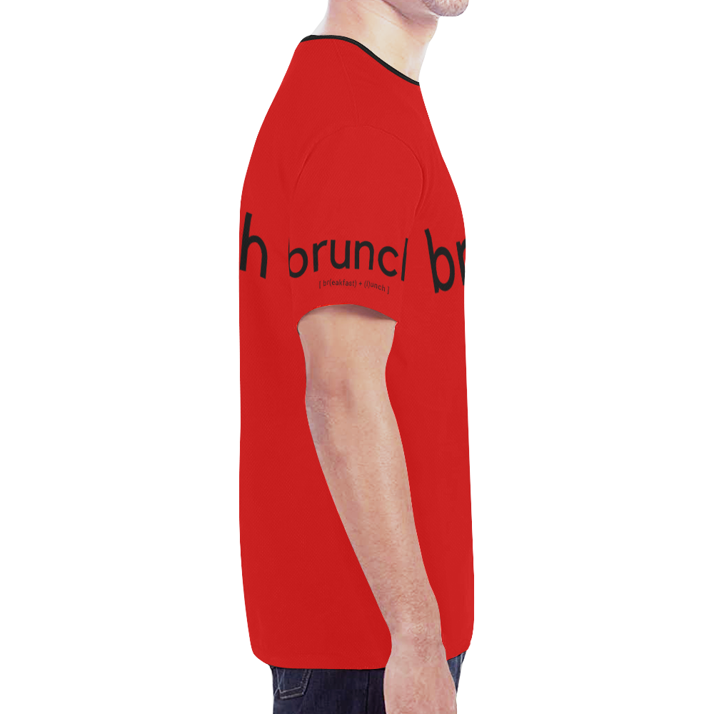 Mens T-Shirt Red Brunch New All Over Print T-shirt for Men (Model T45)