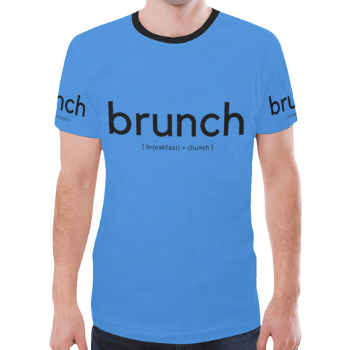 Mens T-Shirt Blue Brunch New All Over Print T-shirt for Men (Model T45)