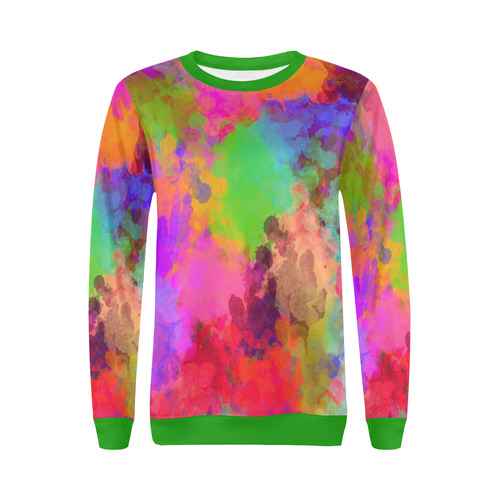 Colors and joy 4 by FeelGood All Over Print Crewneck Sweatshirt for Women (Model H18)