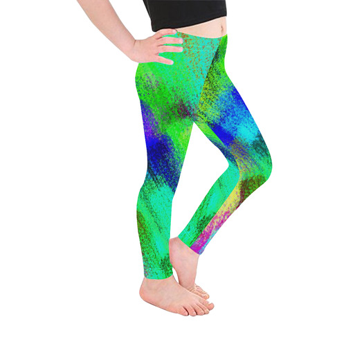 Colors and joy 3 by FeelGood Kid's Ankle Length Leggings (Model L06)