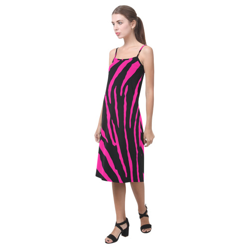 Pink Tiger Stripes Alcestis Slip Dress (Model D05)