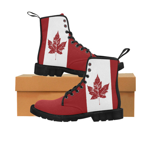 Cool_Canada_Flag Boots Men's Martin Boots for Men (Black) (Model 1203H)