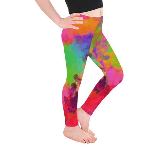 Colors and joy 4 by FeelGood Kid's Ankle Length Leggings (Model L06)