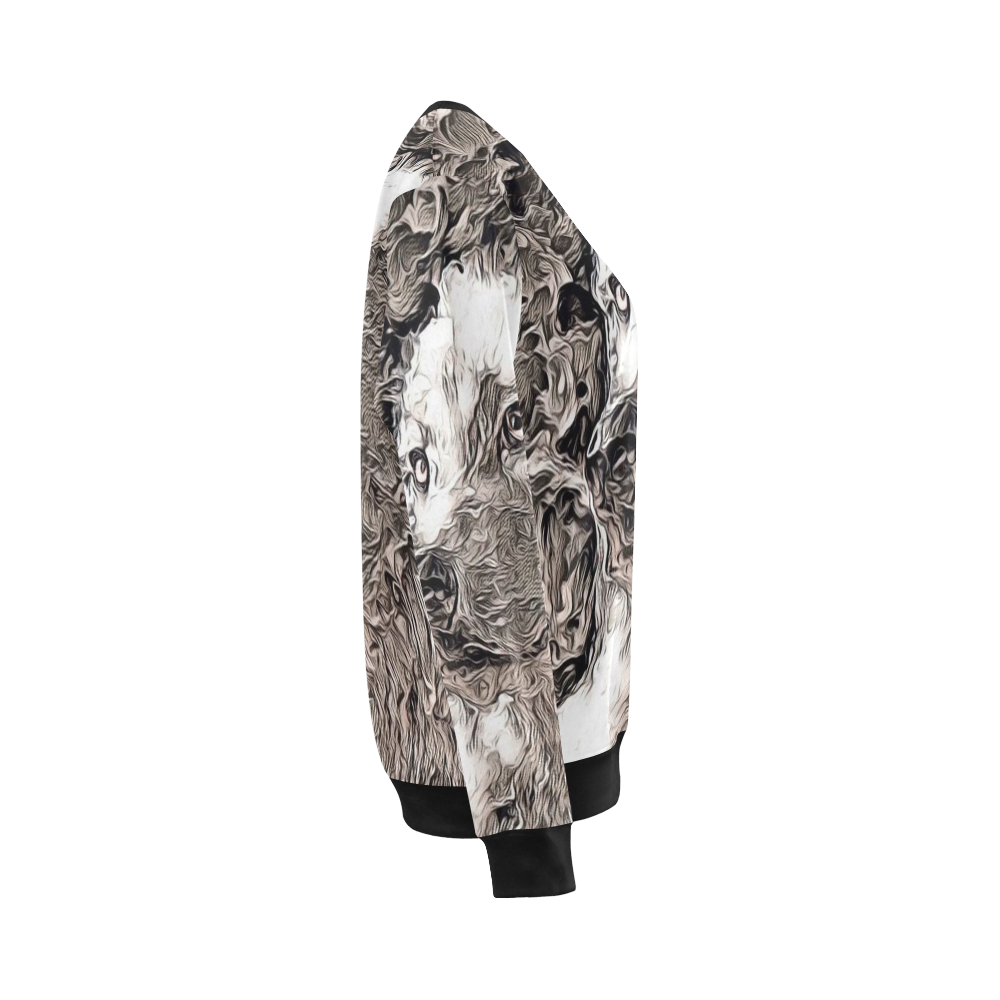 Rustic Style - Wolf by JamColors All Over Print Crewneck Sweatshirt for Women (Model H18)