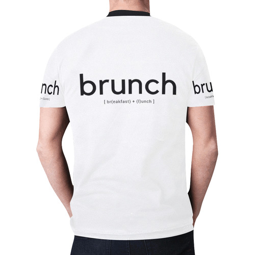 Mens T-Shirt White Brunch New All Over Print T-shirt for Men (Model T45)