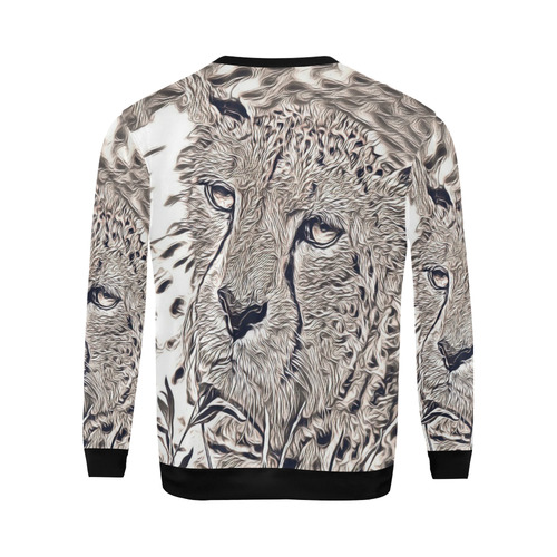Rustic Style - Cheetah by JamColors All Over Print Crewneck Sweatshirt for Men (Model H18)