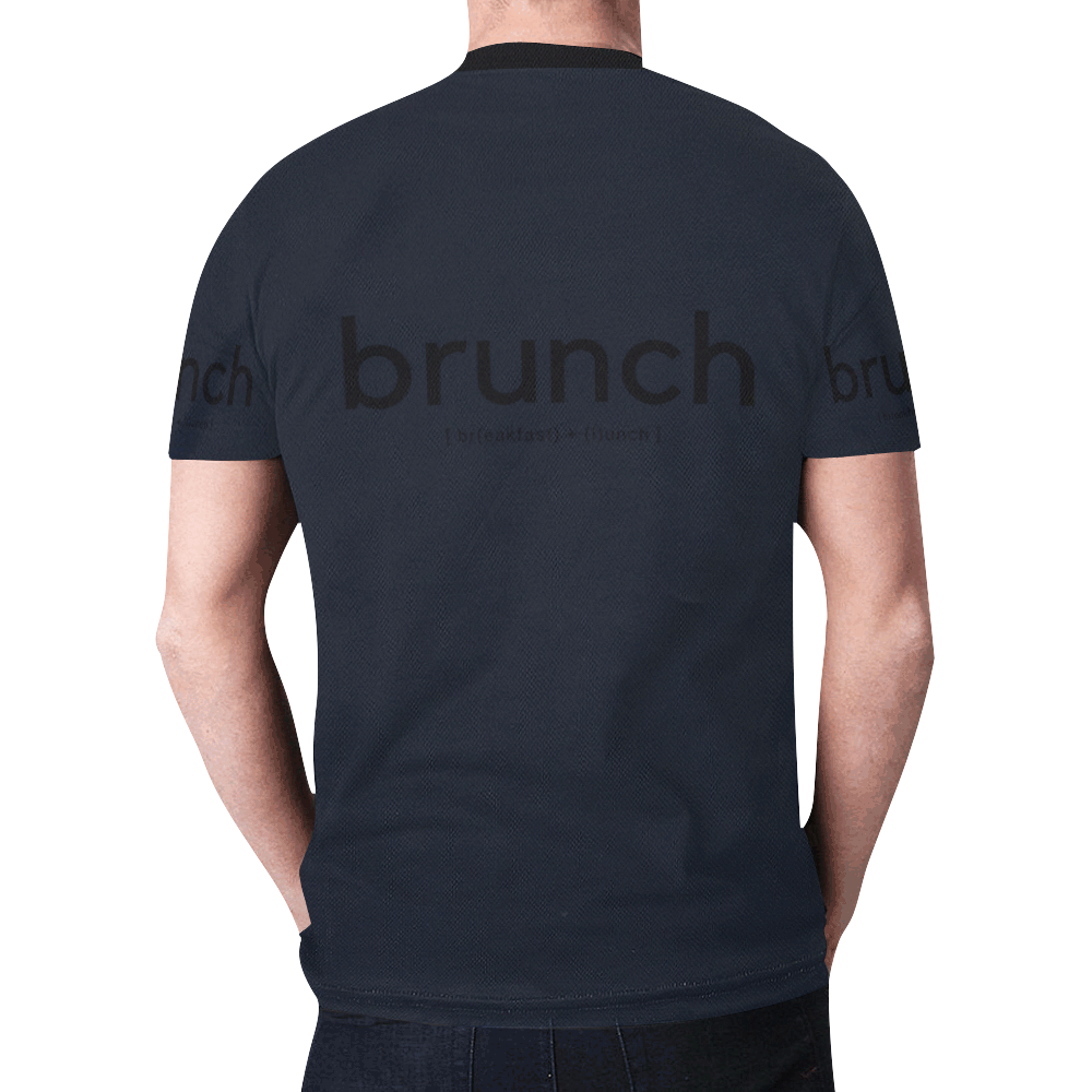 Mens T-Shirt Black Brunch New All Over Print T-shirt for Men (Model T45)