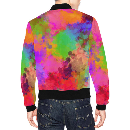 Colors and joy 4 by FeelGood All Over Print Bomber Jacket for Men (Model H19)