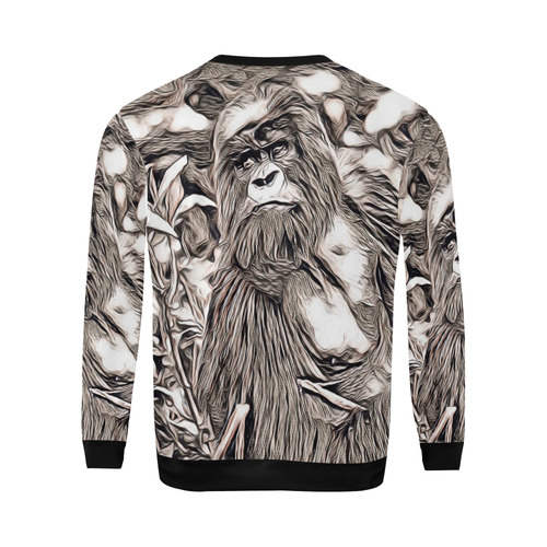 Rustic Style - Gorilla by JamColors All Over Print Crewneck Sweatshirt for Men (Model H18)