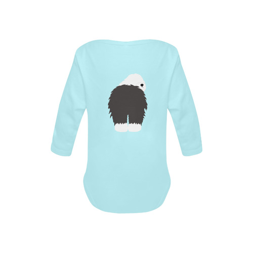 Front and Back oes Baby Powder Organic Long Sleeve One Piece (Model T27)