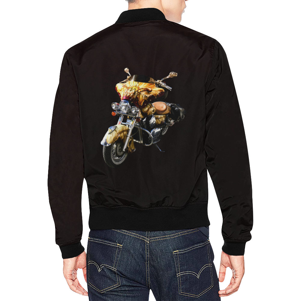 Fantastic Motorcycle All Over Print Bomber Jacket for Men (Model H19)
