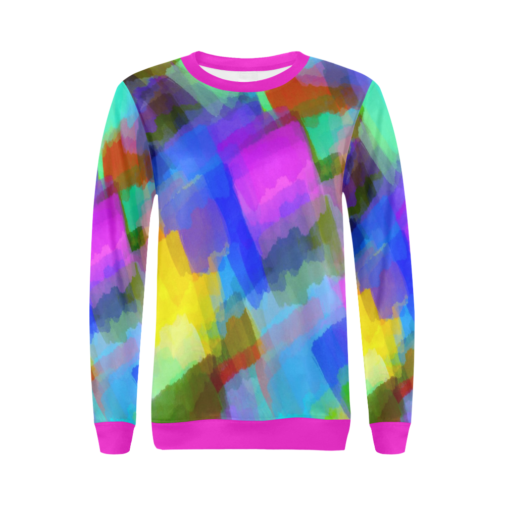 Colors and joy 2 by FeelGood All Over Print Crewneck Sweatshirt for Women (Model H18)