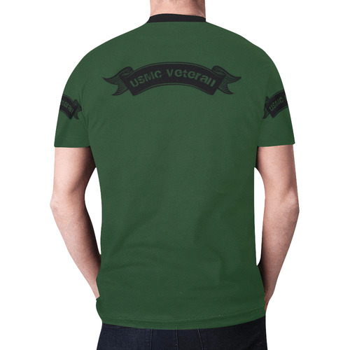 Mens T-Shirt Green USMC Veteran New All Over Print T-shirt for Men (Model T45)