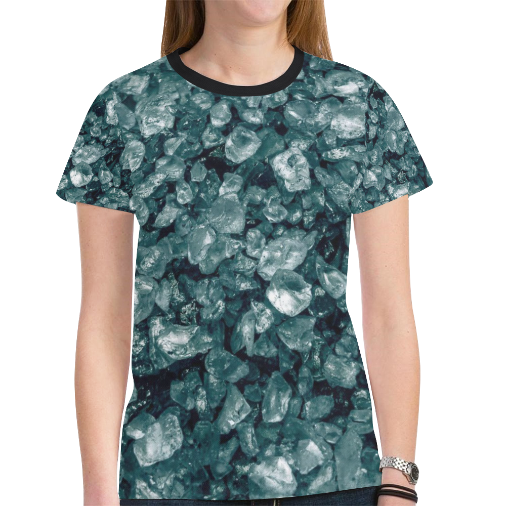 small sparkling pebbles (2)by JamColors New All Over Print T-shirt for Women (Model T45)