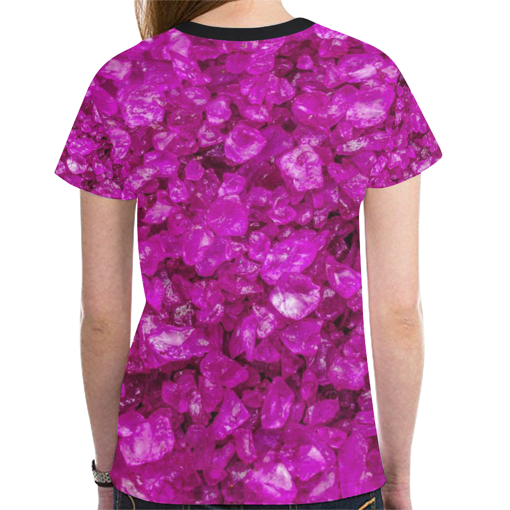 small sparkling pebbles (7)by JamColors New All Over Print T-shirt for Women (Model T45)