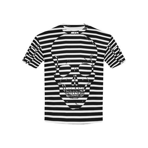 Awesome Skull Black & White Kids' All Over Print T-shirt (USA Size) (Model T40)