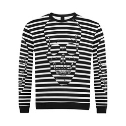 Awesome Skull Black & White All Over Print Crewneck Sweatshirt for Men (Model H18)