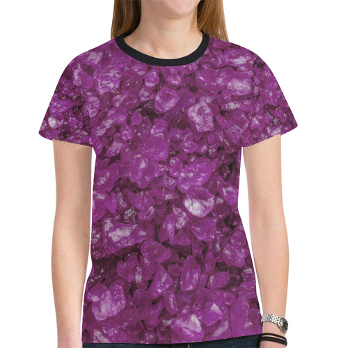 small sparkling pebbles (8)by JamColors New All Over Print T-shirt for Women (Model T45)