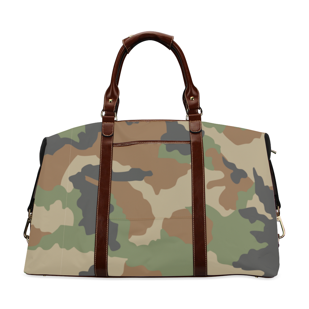 woodland camouflage pattern Classic Travel Bag (Model 1643) Remake