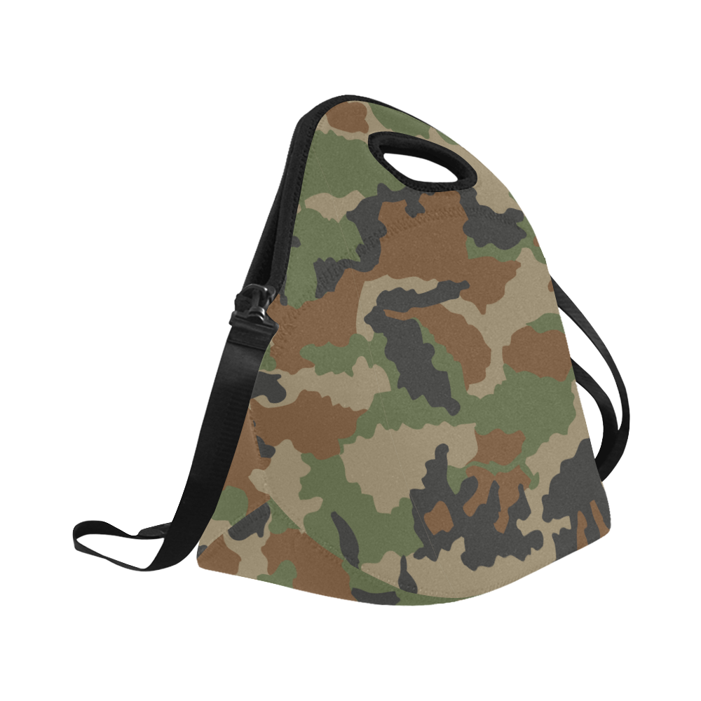 woodland camouflage pattern Neoprene Lunch Bag/Large (Model 1669)