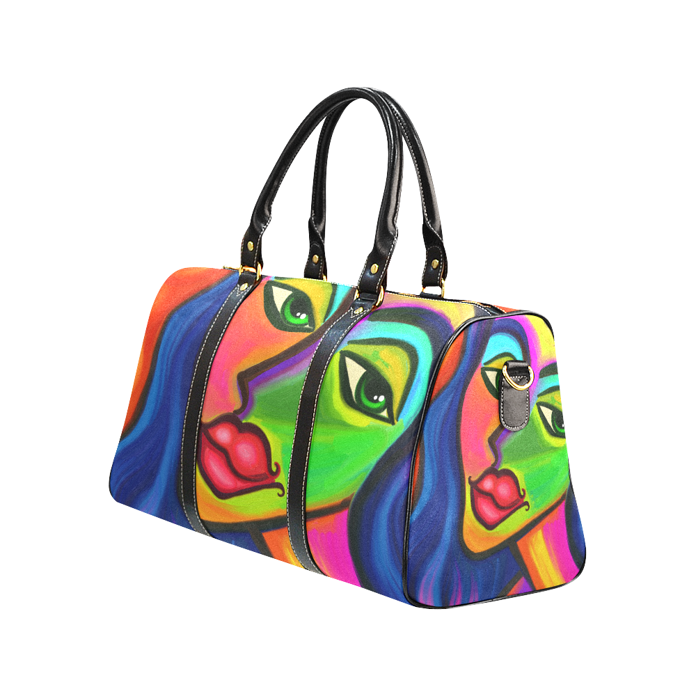 Abstract Fauvist Female Portrait New Waterproof Travel Bag/Large (Model 1639)