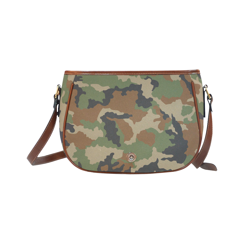 woodland camouflage pattern Saddle Bag/Large (Model 1649)