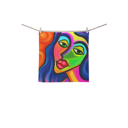 Abstract Fauvist Female Portrait Square Towel 13“x13”
