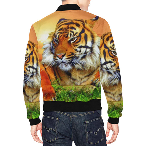 Sumatran Tiger All Over Print Bomber Jacket for Men (Model H19)