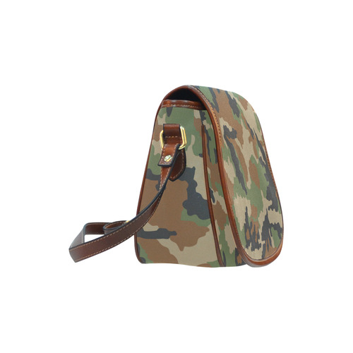 woodland camouflage pattern Saddle Bag/Large (Model 1649)