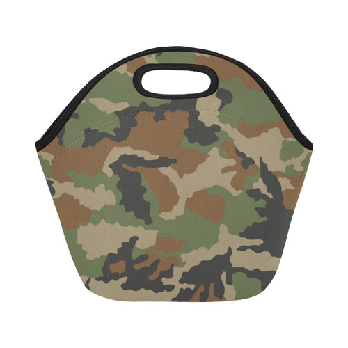 woodland camouflage pattern Neoprene Lunch Bag/Small (Model 1669)