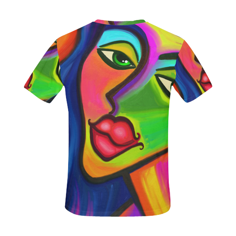 Abstract Fauvist Female Portrait All Over Print T-Shirt for Men (USA Size) (Model T40)