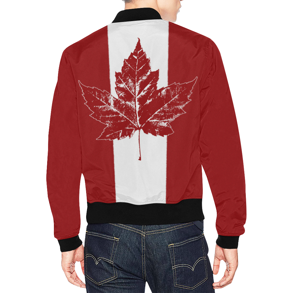 Cool Canada Flag Bomber Jackets All Over Print Bomber Jacket for Men (Model H19)