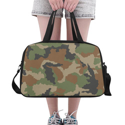 woodland camouflage pattern Fitness Handbag (Model 1671)