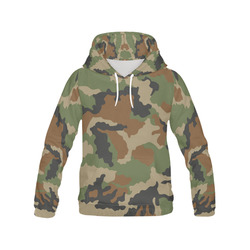 woodland camouflage pattern All Over Print Hoodie for Men/Large Size (USA Size) (Model H13)
