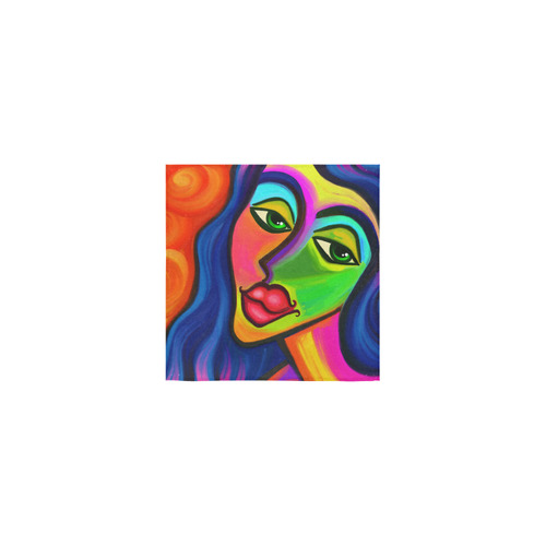 Abstract Fauvist Female Portrait Square Towel 13“x13”