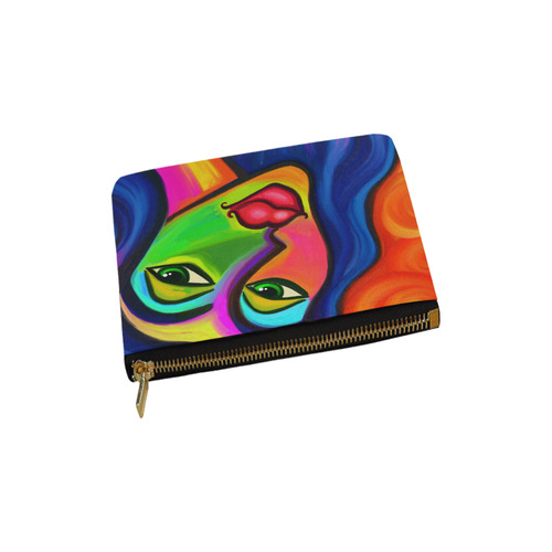 Abstract Fauvist Female Portrait Carry-All Pouch 6''x5''