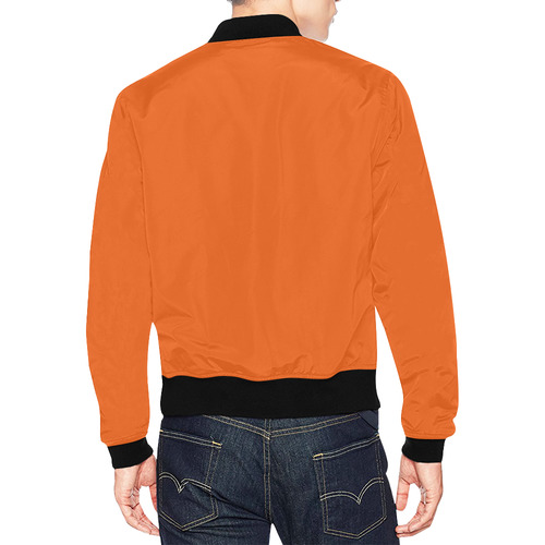 basic orange All Over Print Bomber Jacket for Men (Model H19)