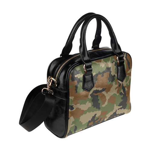 woodland camouflage pattern Shoulder Handbag (Model 1634)