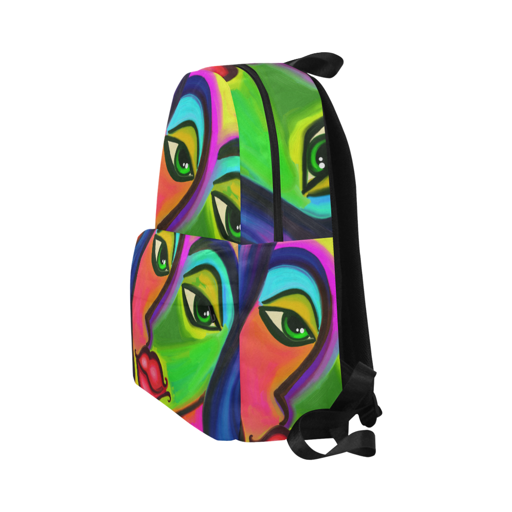 Abstract Fauvist Female Portrait Unisex Classic Backpack (Model 1673)